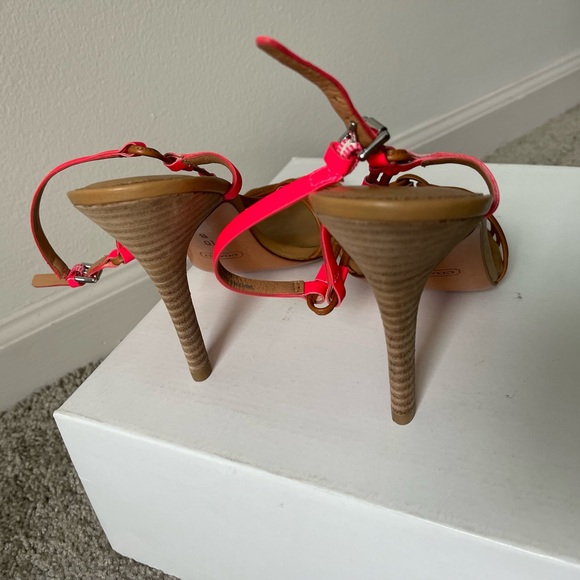 Coach LANA Elegant Strappy Sandal Pump Heel Shoe A0781 Pink/Ginger Size 10 - Picture 6 of 12